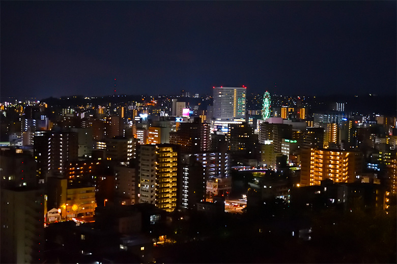 城山から望む鹿児島市街地の夜景