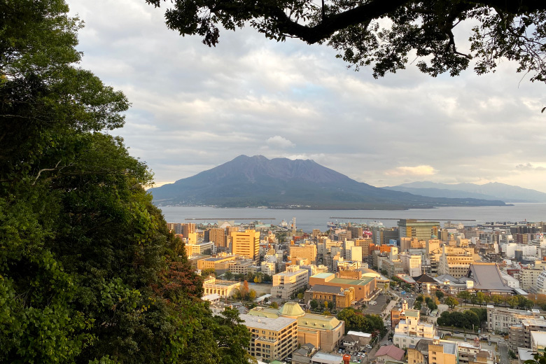 城山から望む桜島