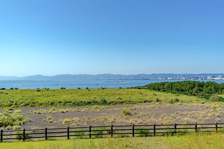 赤水展望広場と錦江湾